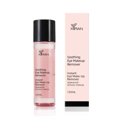 Private Label Natural Fluid Makeup Remover - Oil-Free 2-in-1 Eye Makeup Remover & Facial Cleanser