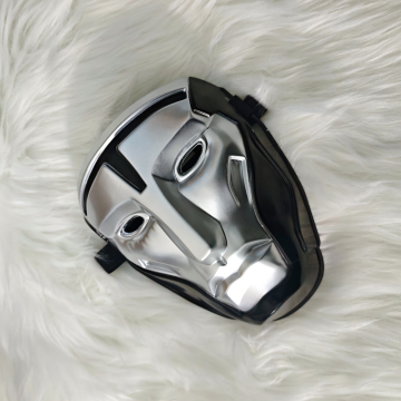 Silver Futuristic Prison Warden Cosplay Mask