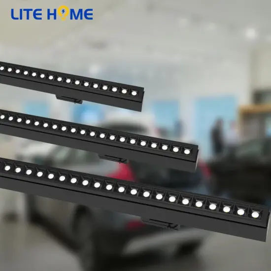 Aluminum LED Recessed Single Grille linear light