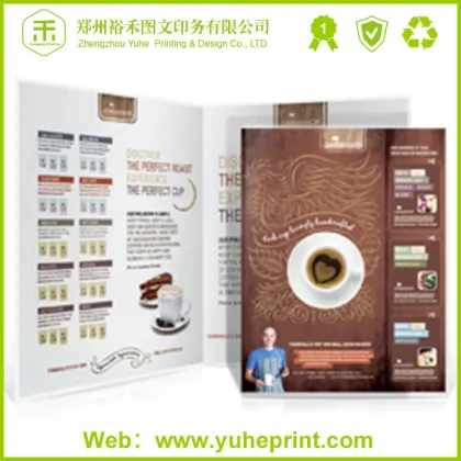 Advisting display digital folders printing for restaurant menu