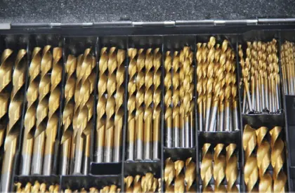 230pcs tin-coated drill bit set