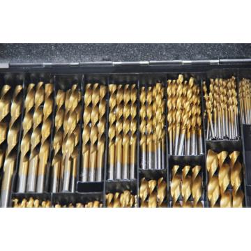 230pcs tin-coated drill bit set