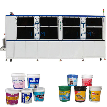 5 Gallon Bucket Screen Printing Machine for Curved Plastic Barrel and Thermos Cup