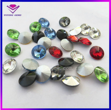 Korea Jewelry Supplier Plating Glass Oval 6*8mm Colors Crystal Stone