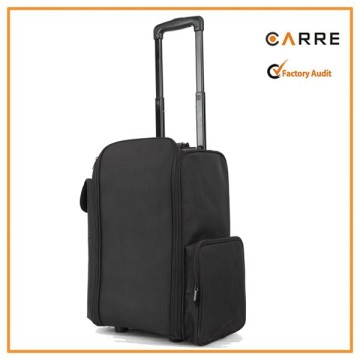 High Quality Nylon Professional wheel rolling makeup cosmetic bag trolley