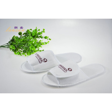 Waffle Velcro Slipper Velcro Embroidery Logo Slipper