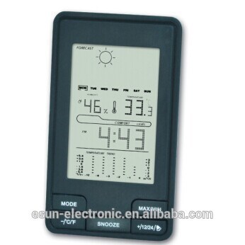 Cheapest factory supply promotional indoor weather station digital desktop table alarm clock