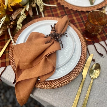 2025 Brown Rattan Charger Plates Hand Woven Wicker Straw Placemats Coaster 33cm Handmade Braided Table Round Placemat