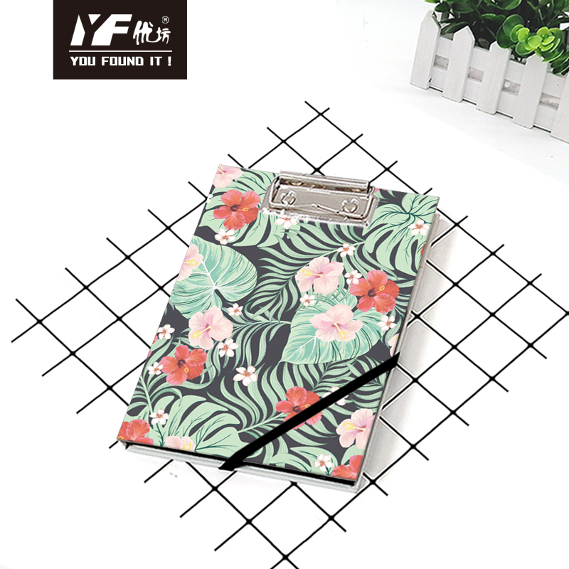 Style des fleurs tropicales personnalisées mignonnes Journal de liaison à la feuille en vrac mignon