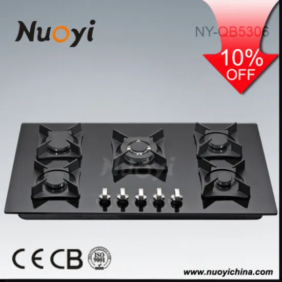 Kitchen Appliance Equipment Hand Touch 5 Burner Built-in Gas Stove