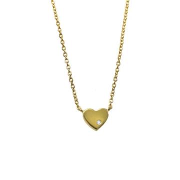 Gold plated diamond set Love Necklace