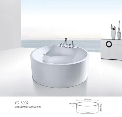 One Piece Acrylic Sheet Round Freestanding Acrylic Bathtub