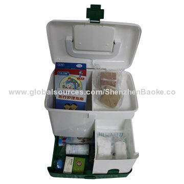 Plastic handle household medical kit