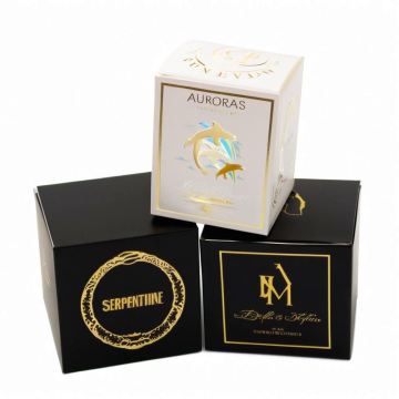 QT1507 Manufacturer Wholesales: Custom White Luxury Candle Gift Box Set with Gold Accents