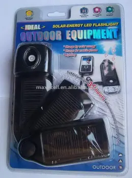 Solar Power Flashlight (with Mobile Charger)