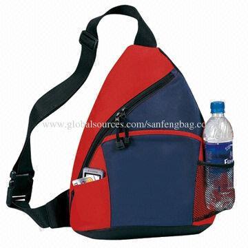 Men's Hippie Sling Bag with 2 Front Pockets + 1 Main Compartment + 1 Side Pocket