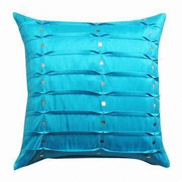 Decorative Pleated Paillette Cushion, Various Sizes and Colors are Available