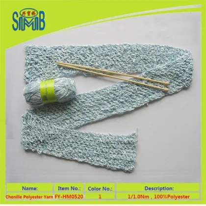 melange yarn producer export organic chenille scarf yarn with high quality in great demand