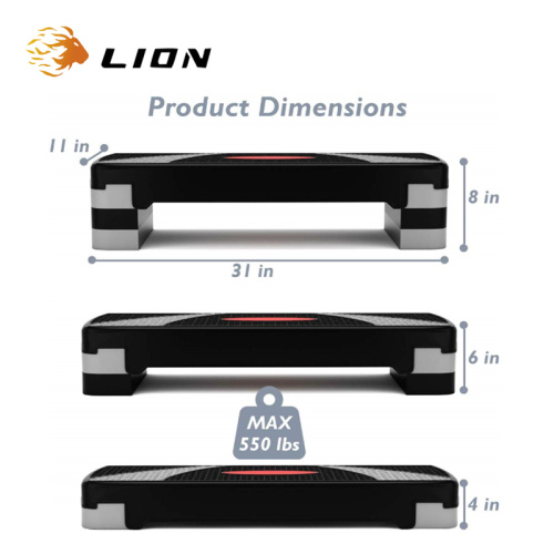 Antislip verstelbaar aerobe stappenplatform