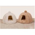 Round semi-enclosed pet nest for autumn and winter