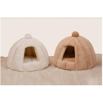 Round and semi-enclosed cat's nest kennel litter cushion