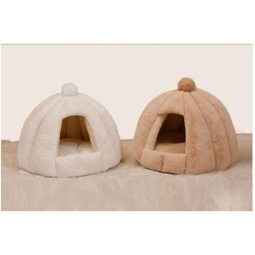 Round and semi-enclosed cat's nest kennel litter cushion