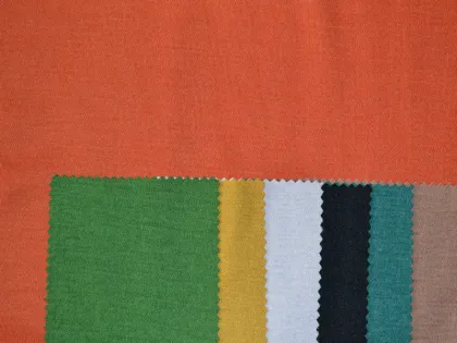 Orange Wool Blend Fabric , 40% Wool 60% Polyester Blended Fabric Xp003