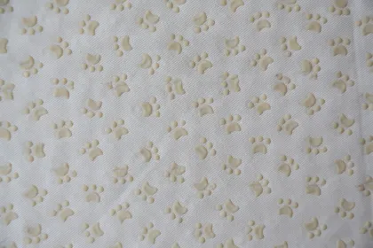 100% Polyester Plastic Dots Dog Footprints Fabric