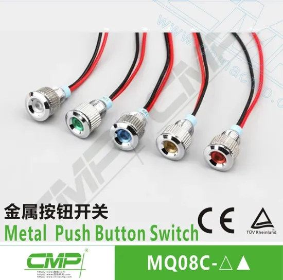 CMP waterproof LED Metal signal lamp panel mount indicator light with cable