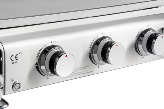 Stainless Steel Portable Gas Griddle 3 Burners