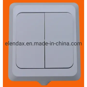 Настенный двухклавишный переключатель для поверхностного монтажа (S5002)