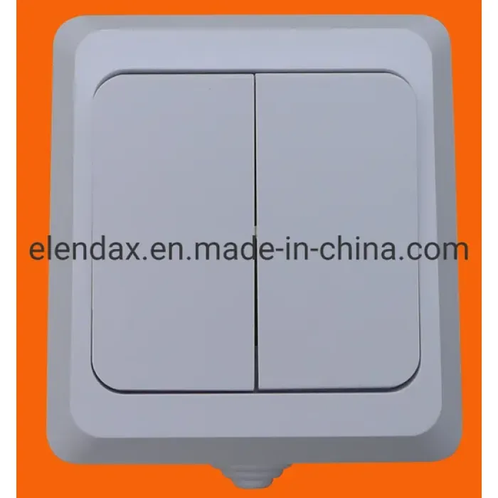 Sakelar Dua Gang Dinding Terpasang di Permukaan (S5002)