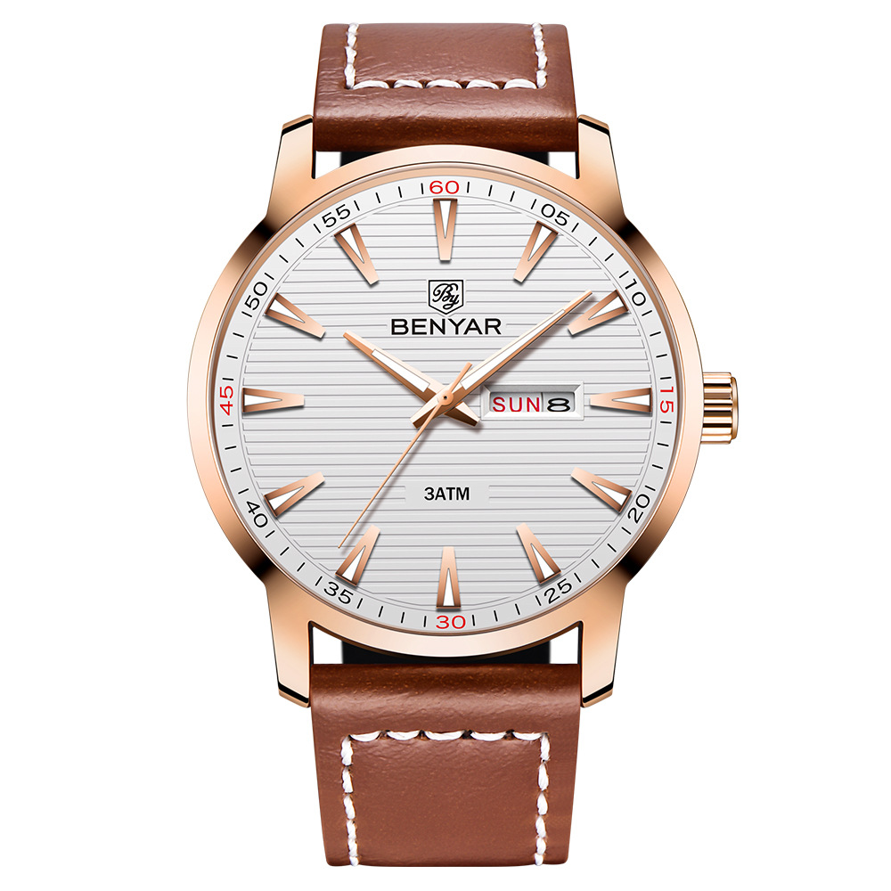 Jenama Mewah Baru Benyar Jam Tangan Lelaki Kulit Kuarza Jam Tangan Reloj Hombre Sport Clock Fashion Week Date Watch Lelaki Relogio Masculino berkualiti tinggi Jenama Mewah Baru Benyar Jam Tangan Lelak...