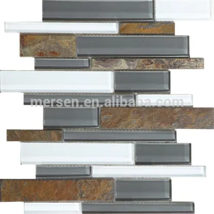 YSJ006 glass mix stone mosaic