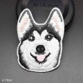 Lover Spotty Dog Husky Remendos de bordados completos de animais