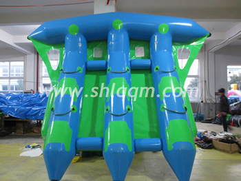inflatable flying fish boat for water challenge
