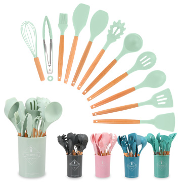 Sustainable Silicone Kitchen Utensils Set with Customized Logo