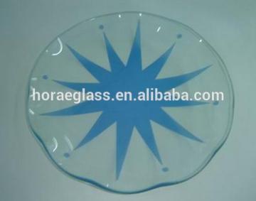 high quality various size round clear glass plate