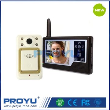 2.4G all-digital frequency 3.5 inch colorful LCD Wireless Video DoorPhone for apartment system PY-3501B