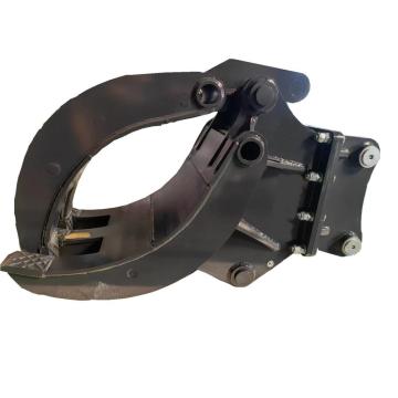 Fixed excavator hydraulic grapple