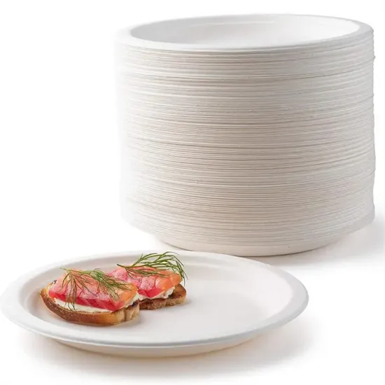 Sugarcane Bagasse Paper Plate Disposable Biodegradable Plate