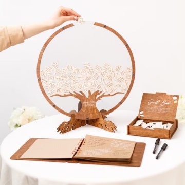 Infinite Love Custom Family Tree Wedding Guest Book Signature Decoration
