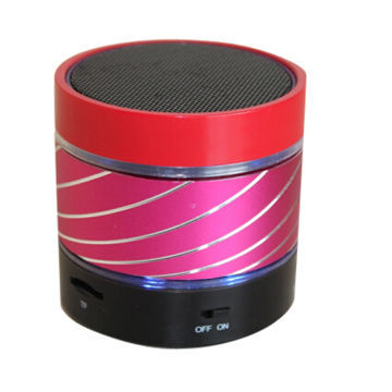 Mobile phone mini speaker with Bluetooth with light, aluminum case