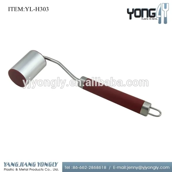 Non-stick handle mini metal rolling pin