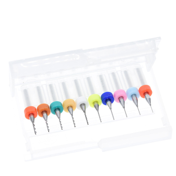 TZT 10pcs 0.3mm to 1.2mm PCB Mini Drill Bits Tungsten Steel Carbide for CNC Machine