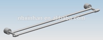 2014 New design contemporary bathroom wall fitting accessories chrome plating brass double towel bar/600mm