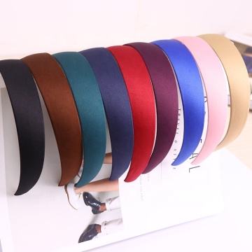 DIY Pure Color 30mm Silk Stil Toum Hair Assories for Women