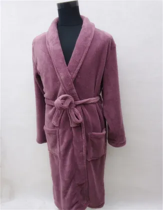 Long-sleeved Hooded Coral Fleece Robe Warm Cute Girl's Women's Pajamas Bathrobe