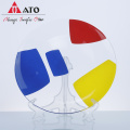 ATO printed home tableware glass charger plates