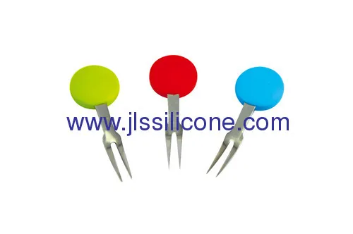 Colorful Silicone Fruit Fork Snack Fork 